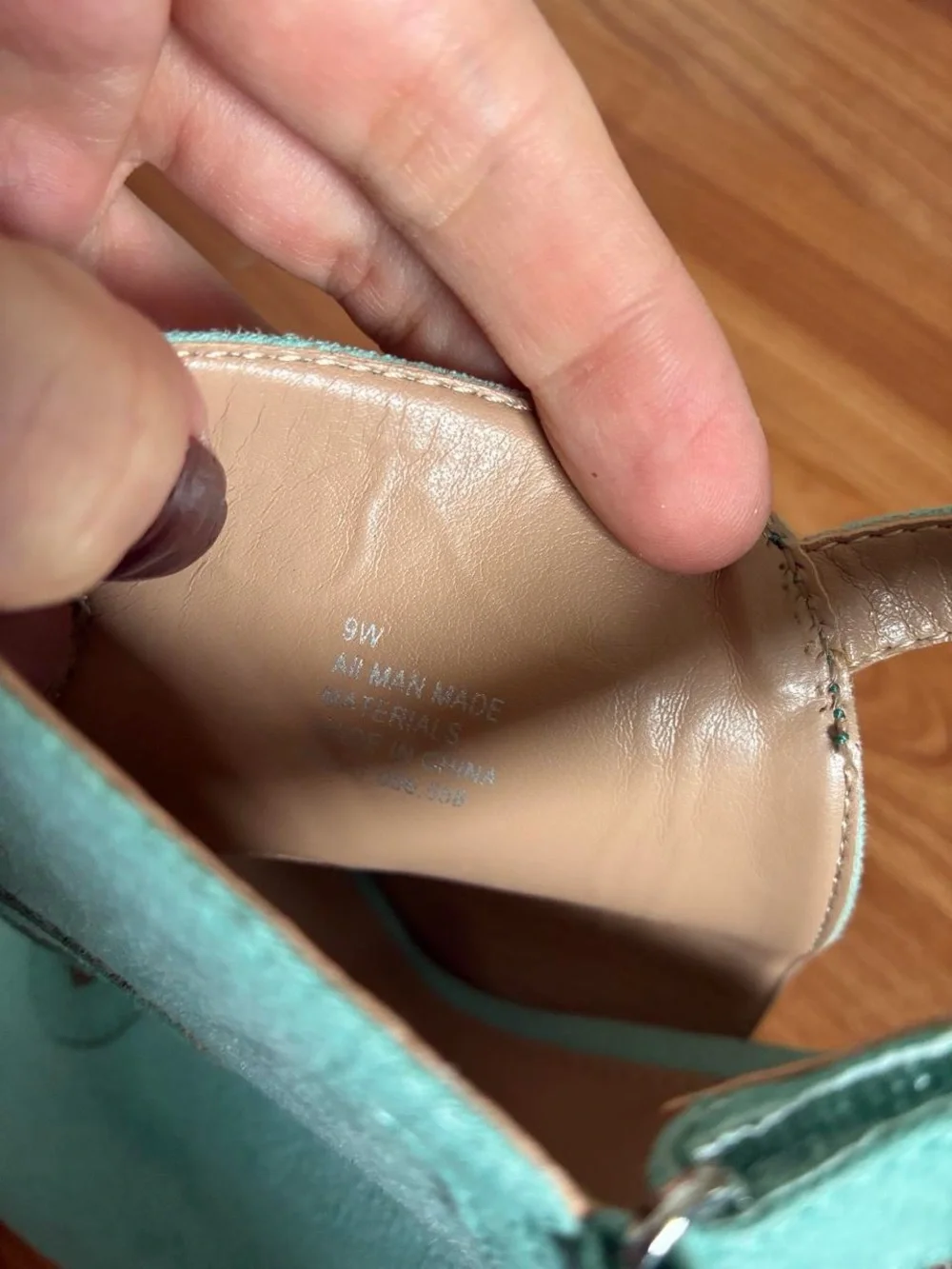 Turquoise Suede Cutout Slingback Heels
